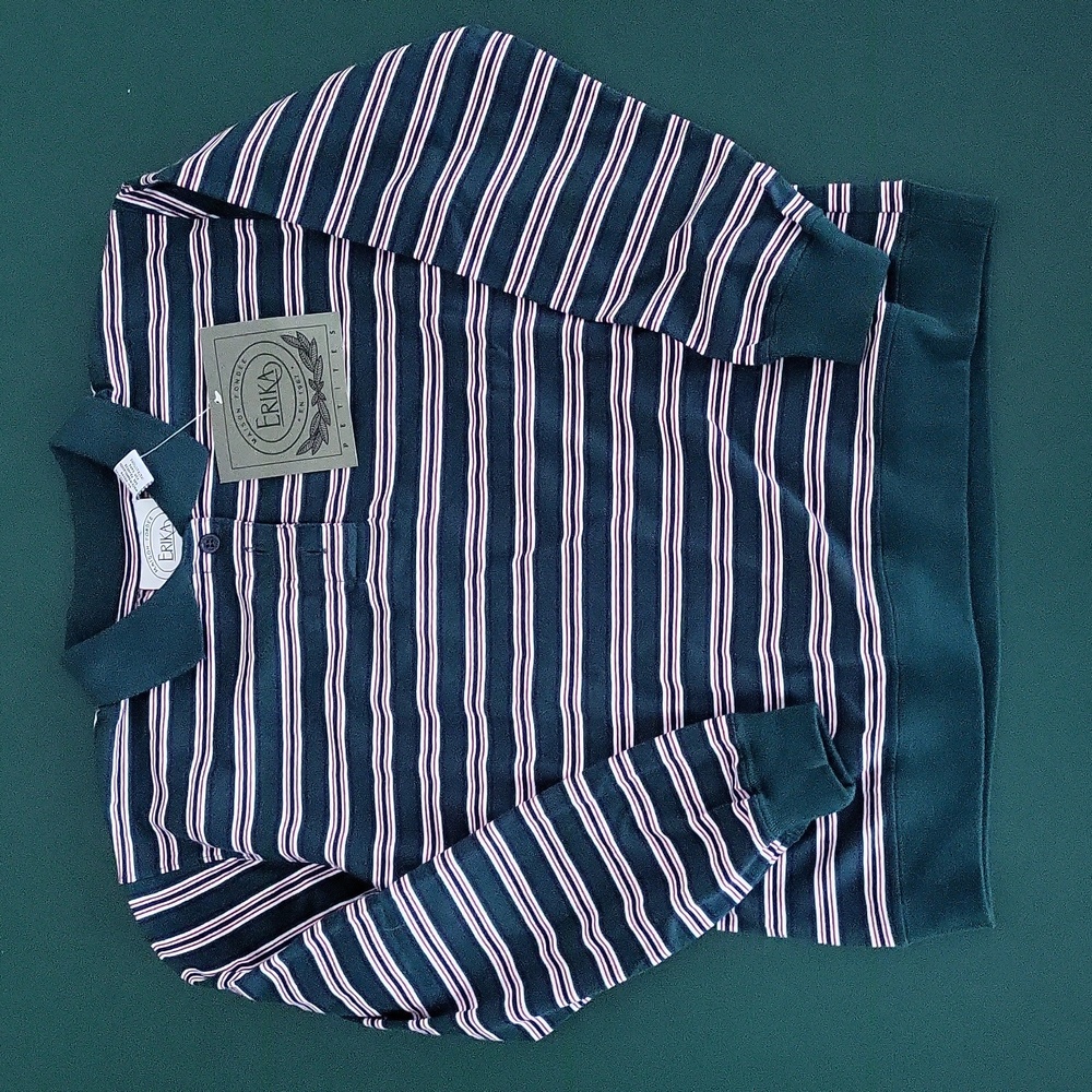 Erika Maison Fondee Striped Long Sleeve Polo